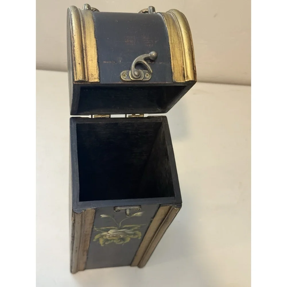 Decorative Wooden Wine‎ Bottle Storage Box With Floral Design Great Gift